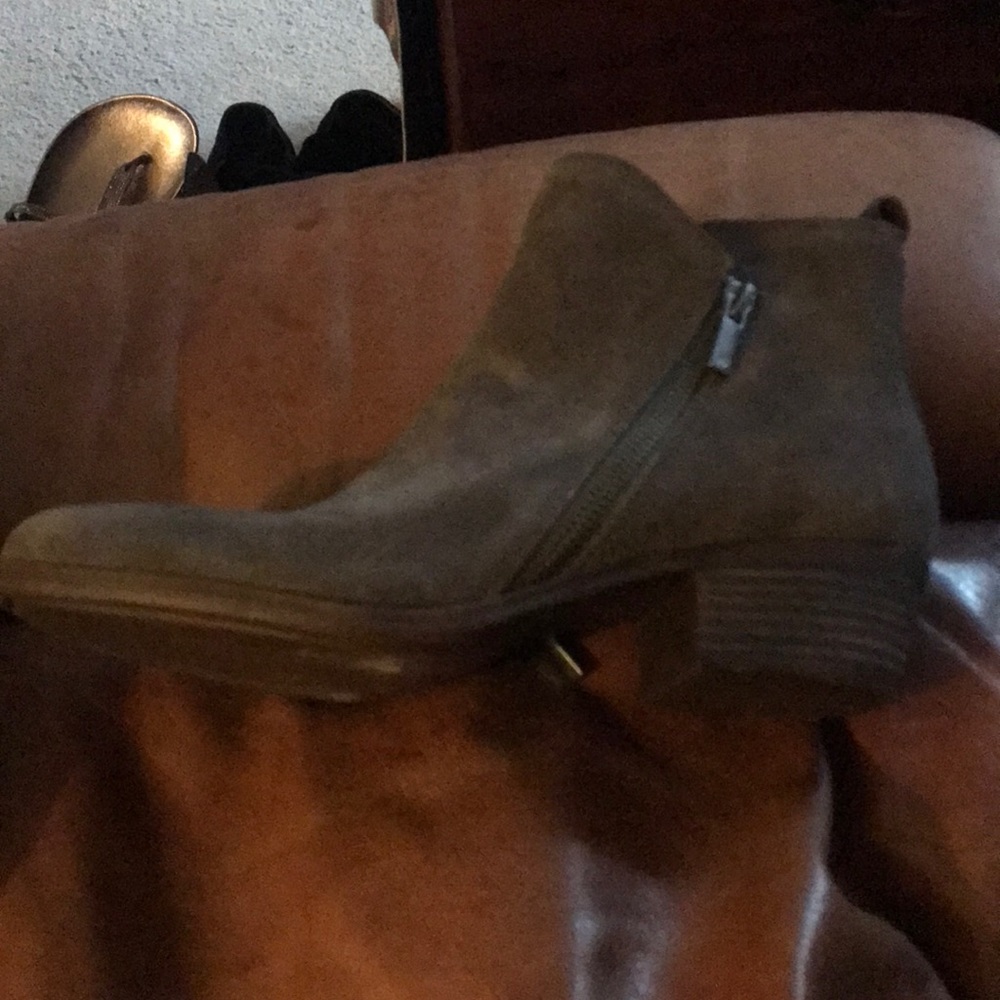 Grey ankle boots